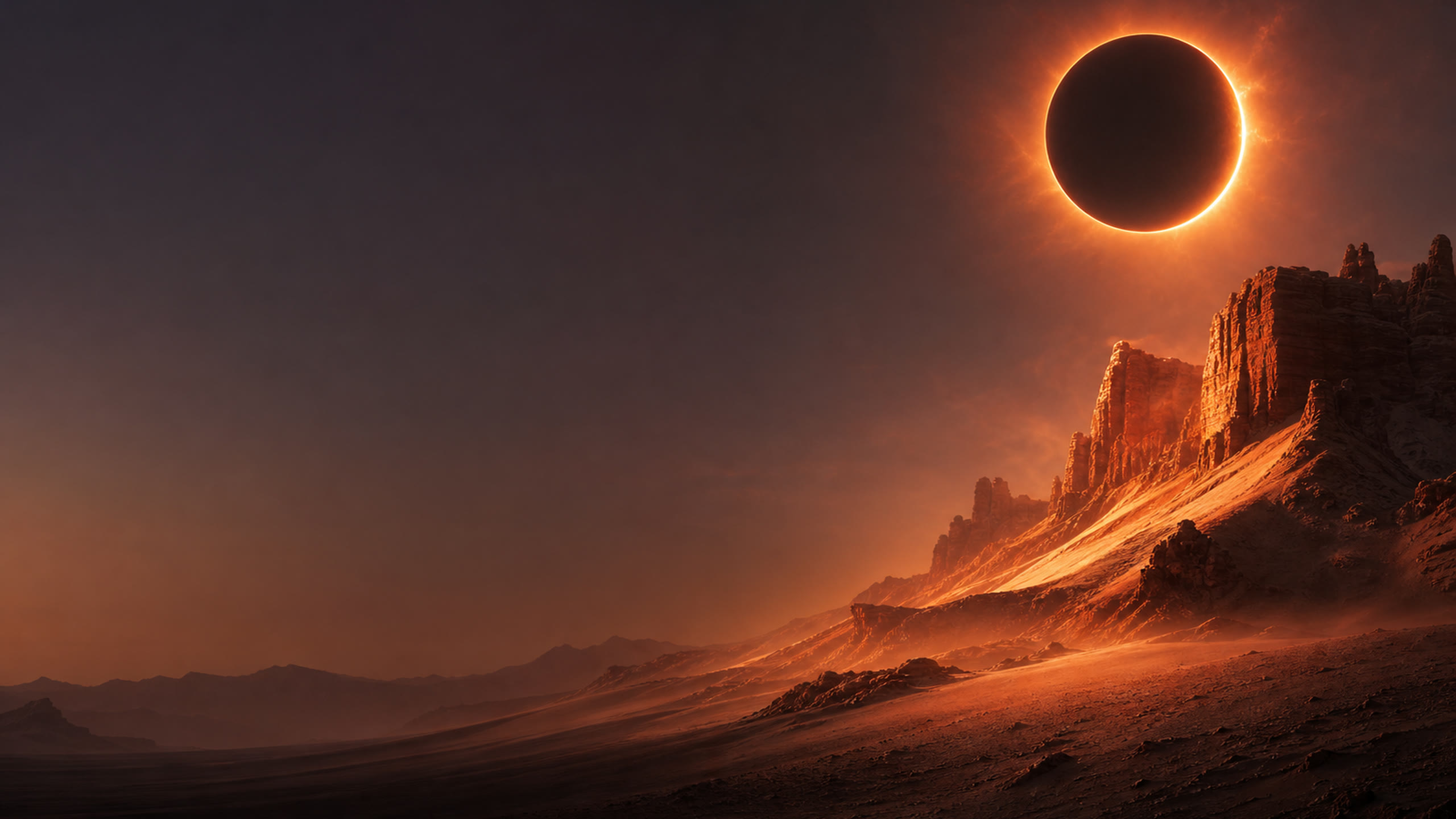 Desert Eclipse responsive background artwork