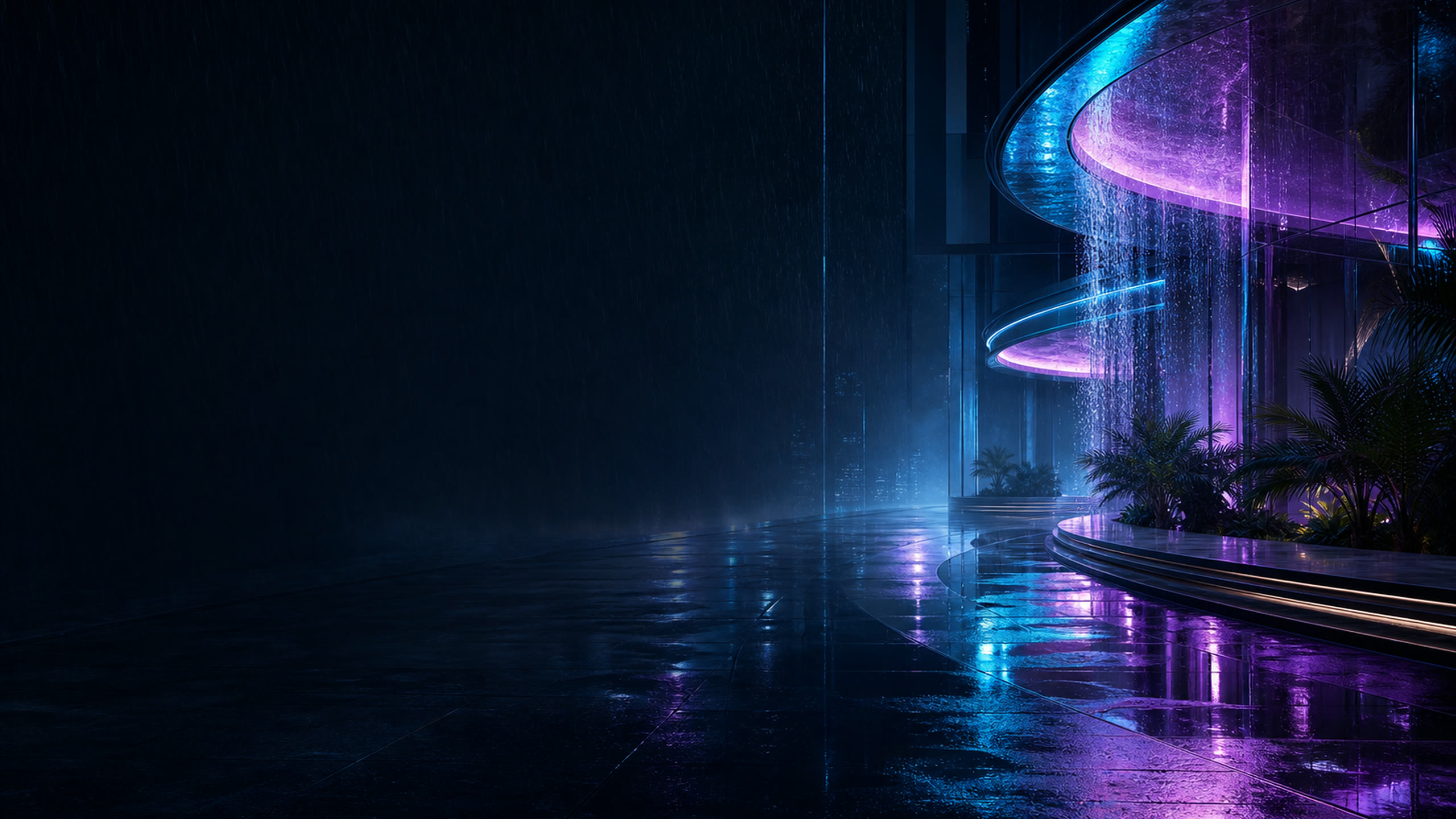 Neon Monsoon responsive background artwork